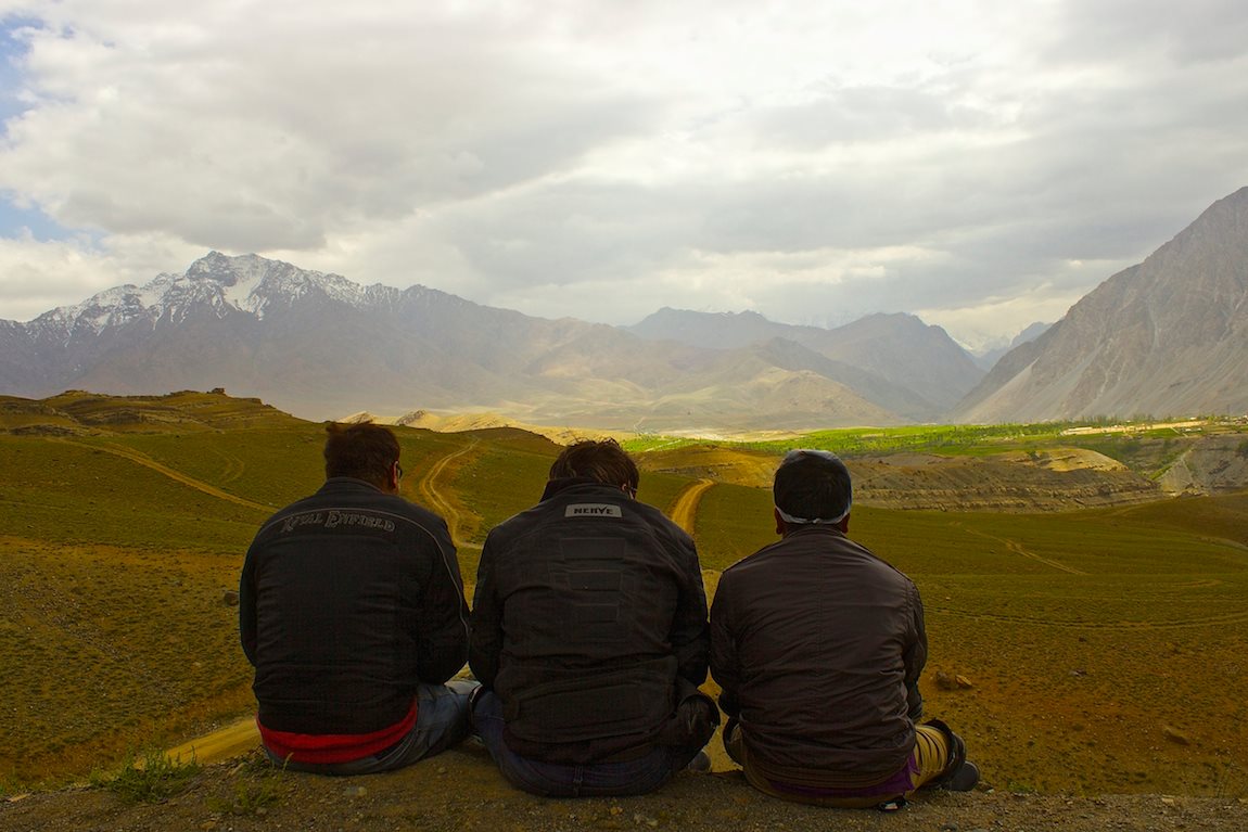 Friends seating in Leh valley